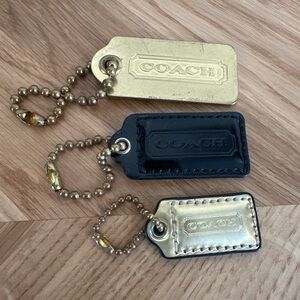 Coach Black and Gold Key Holder Set